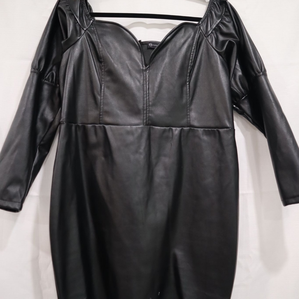 Fashion to figure Faux Leather Dress